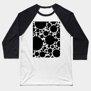 Black Bubbles Pattern Baseball T-Shirt